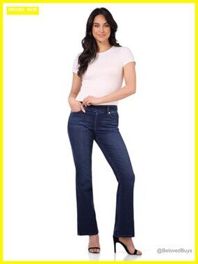 Rekucci Women's Secret Figure Premium Lux Denim Bootcut Pull-On Jean